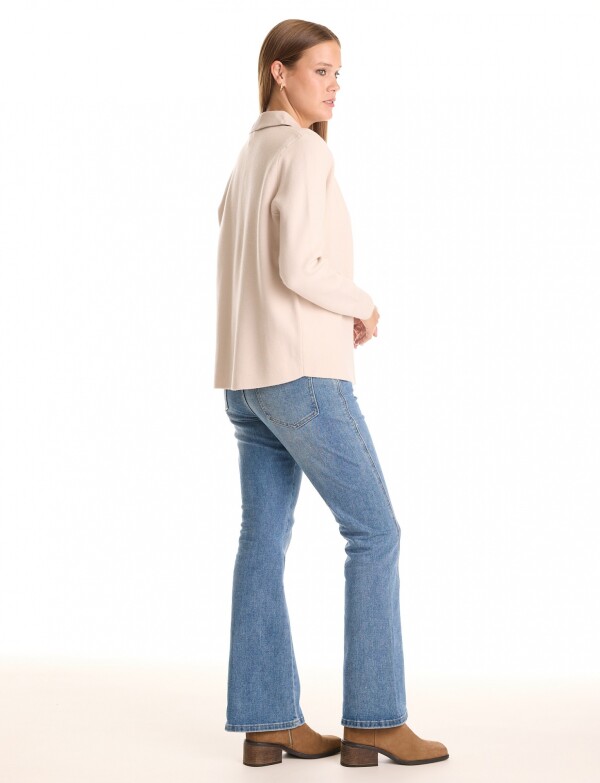 Sobrecamisa Combinada Eco Cuero BEIGE