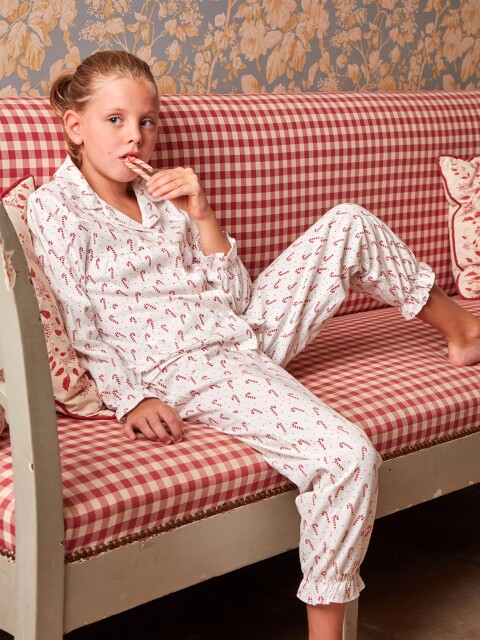Pijama Estampado Elefantitos Blanco Roto