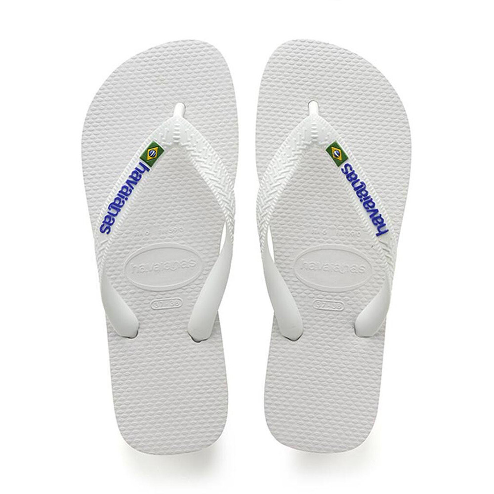 Sandalias Havaianas Brasil Logo Hombre Blanco