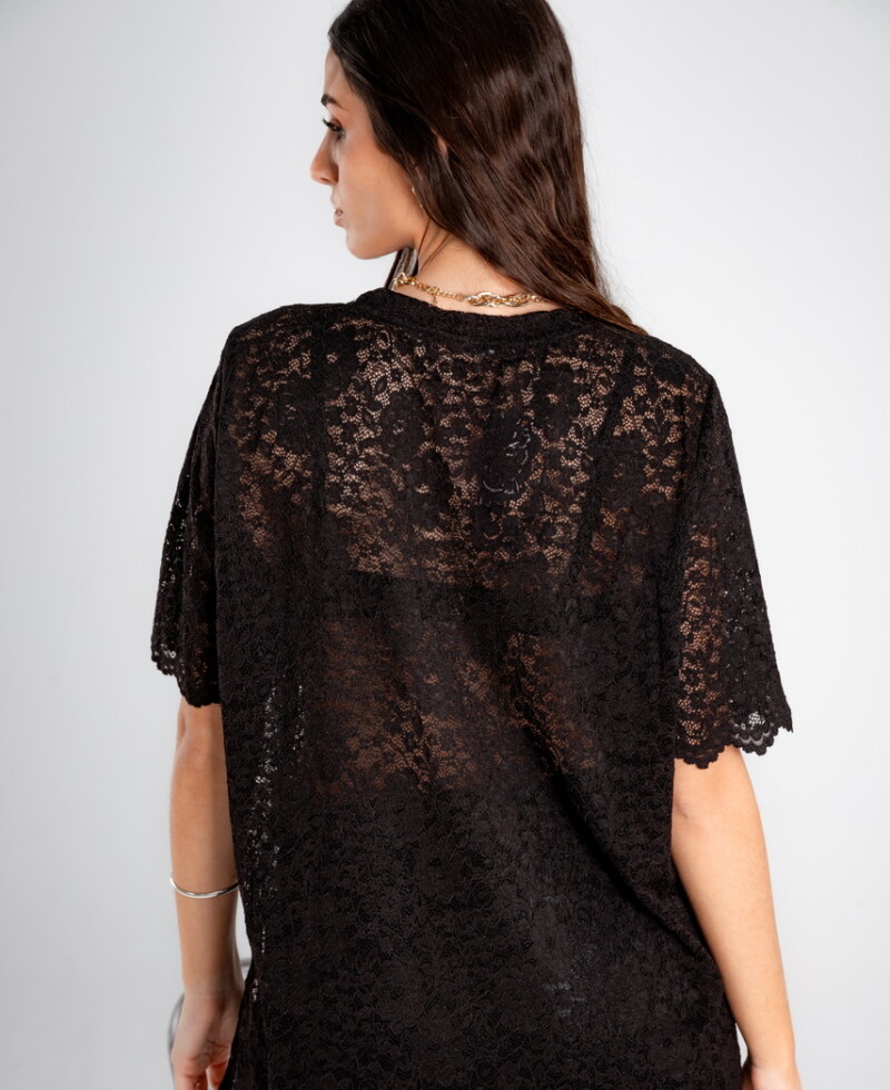 Remeron encaje negro