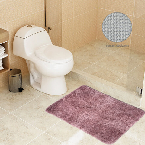 Alfombra Baño con Pelo Largo Home Class 40 x 60 cm ROSA 1