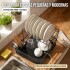 Escurridor de Platos de Cocina Escurreplatos de 2 Niveles Desmontable Color Negro Escurridor de Platos de Cocina Escurreplatos de 2 Niveles Desmontable Color Negro