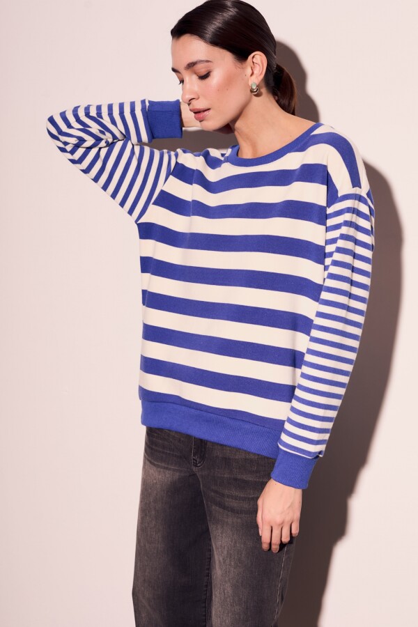 Sweater Rayado Multi Azul Francia