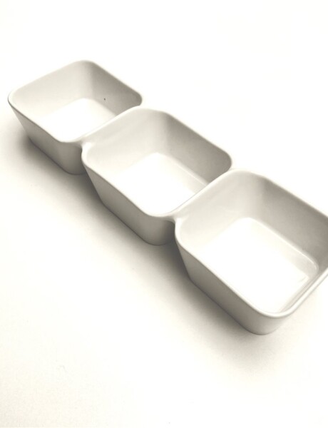 COPETINERO 3 DIVISIONES 30x10x5CM PORCELANA BLANCO COPETINERO 3 DIVISIONES 30x10x5CM PORCELANA BLANCO