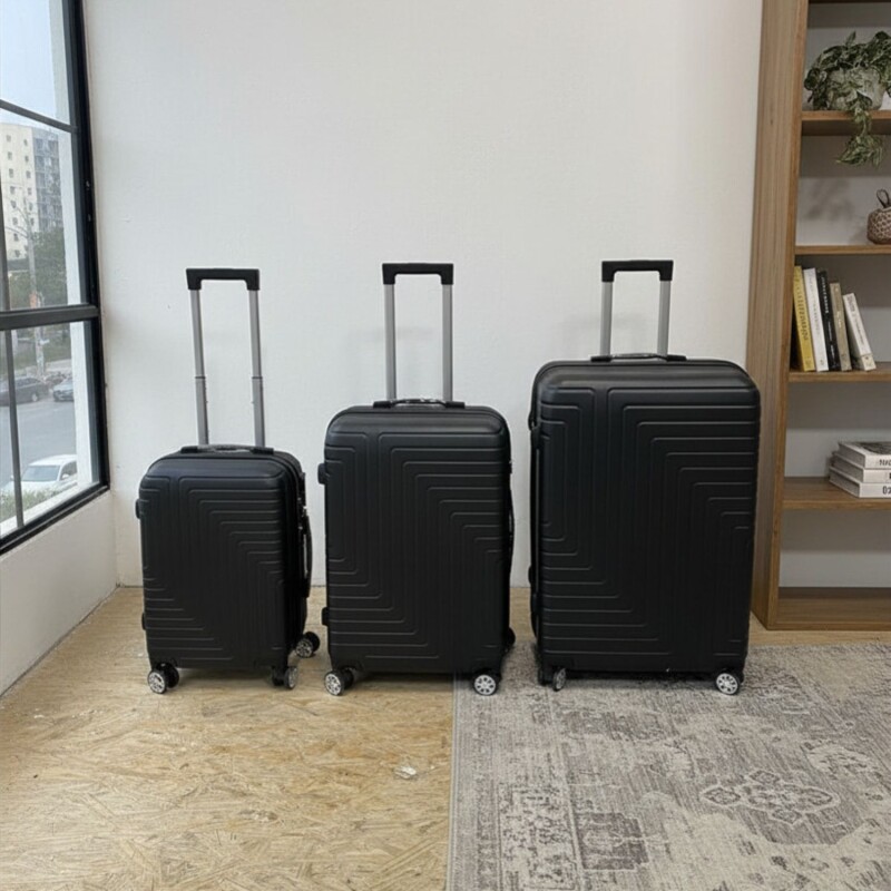 Set de 3 Valijas de Mano Rígidas Negro