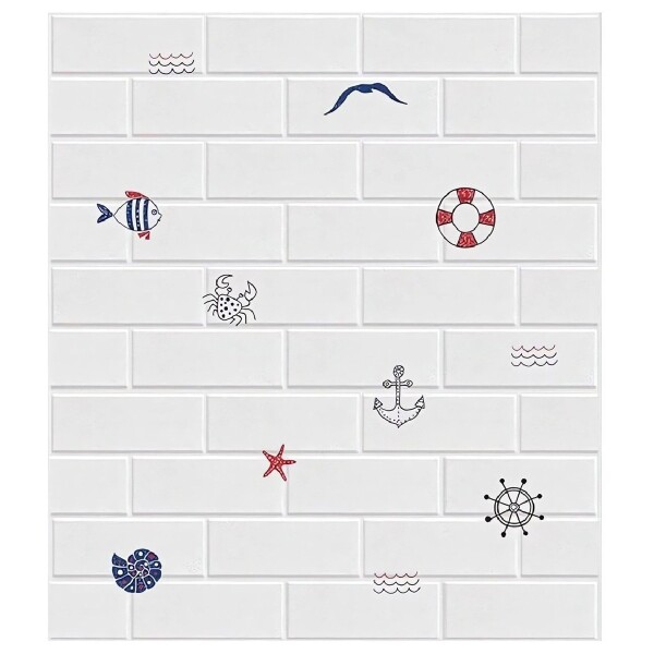 Revestimiento Autoadhesivo Pared Infantil X20 Calidad Variante Náutico