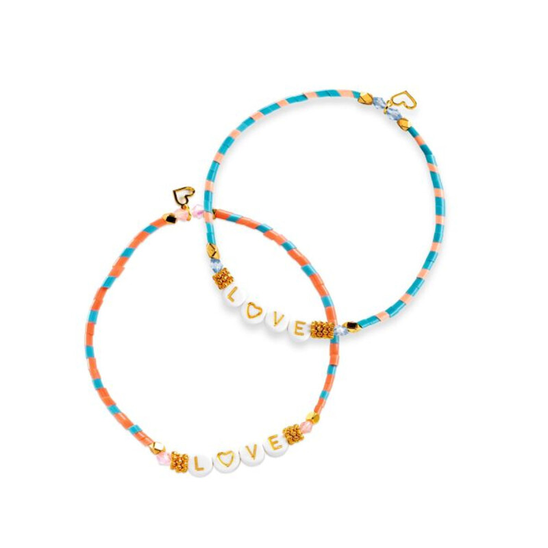 Pulseras dúo de joyería Letras Tú y Yo Djeco Pulseras dúo de joyería Letras Tú y Yo Djeco