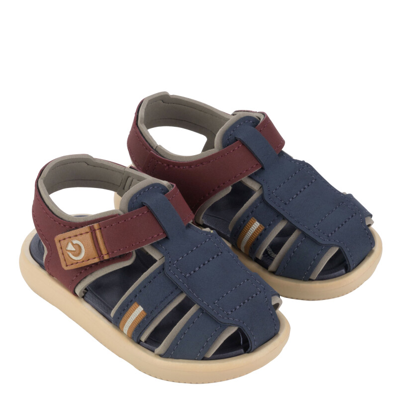 Sandalias Infantiles Cartago Pescador Beige - Azul - Bordó