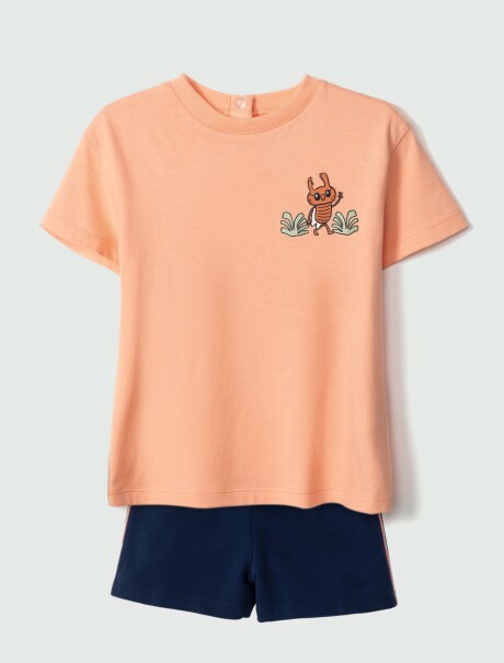 CONJUNTO INFANTIL CON ESTAMPA NARANJA