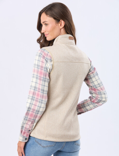 CHALECO CUELLO ALTO Beige
