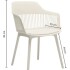 Silla Comedor Cocina Aurora Marcela Nórdica Apoyabrazos 83Cm Beige 1