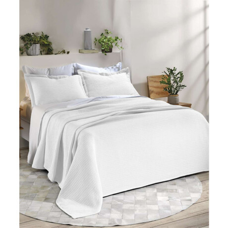 Juego Colcha y Funda Dohler King 100% Microfibra Blanco