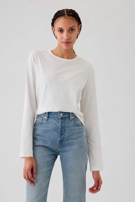 Remera Manga Larga Mujer New Off White