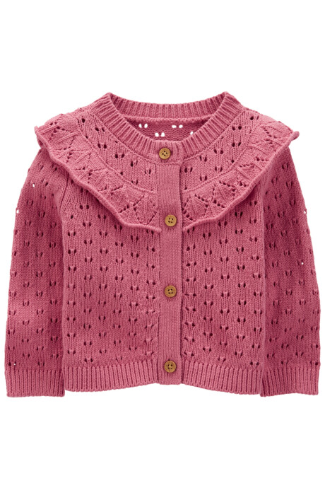 Saco a crochet, rosado Sin color