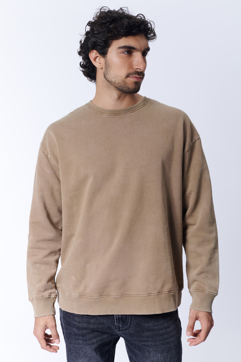 Buzo deportivo - Garment Dye Visón 