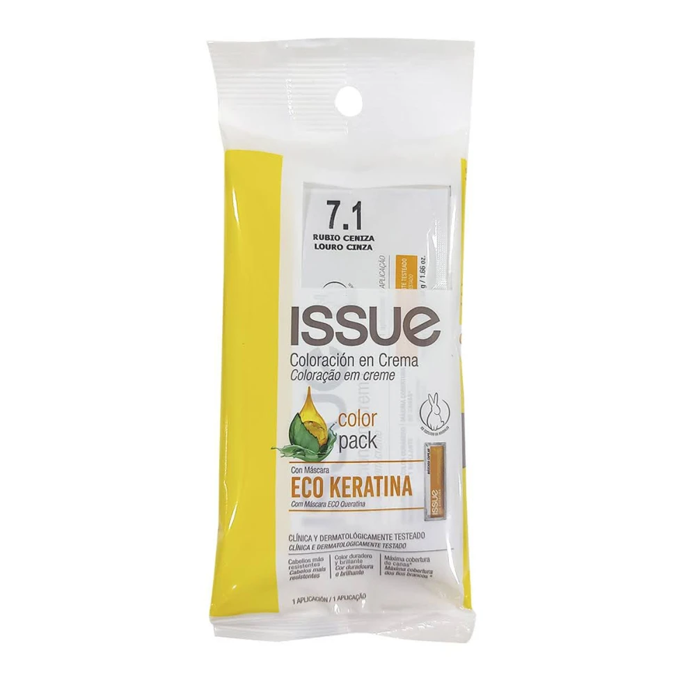 ISSUE TINTURA COLOR N° 7.1 RUBIO CENIZA