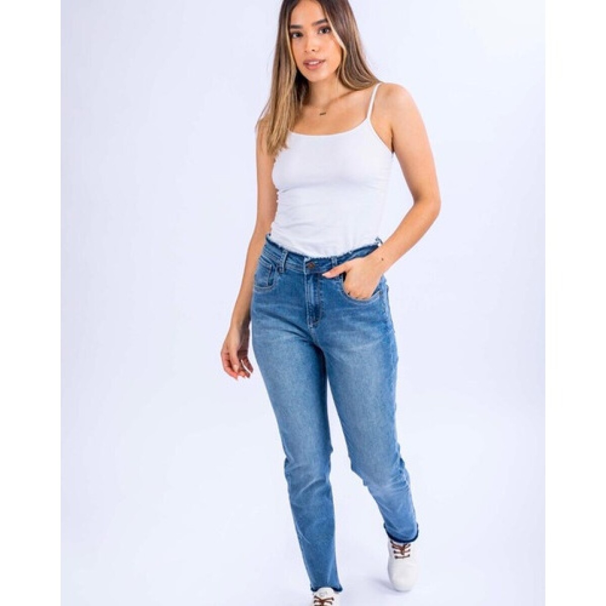 Pantalón de jeans para dama Slim Fit UFO Blush Azul 