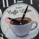 Reloj de pared mdf D28,8x3,5 cm COFFEE