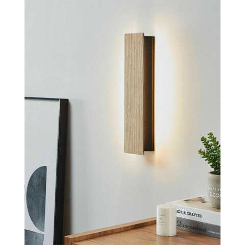 Aplique LED pared c/panel de madera 12W ZUBIALDE EG3425