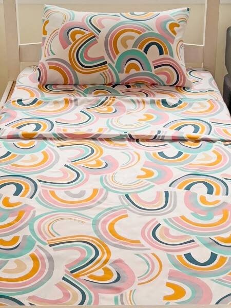 JUEGO DE SABANAS GEOMETRIC MULTICOLOR