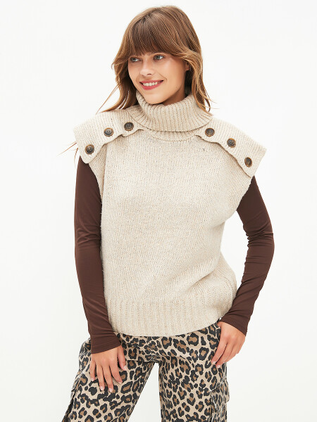 CHALECO FINCA BEIGE MELANGE