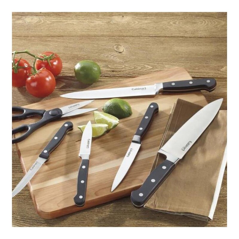 Juego de 14 pzas cuchillos acero inox con triple remache, con soporte Cuisinart Juego de 14 pzas cuchillos acero inox con triple remache, con soporte Cuisinart