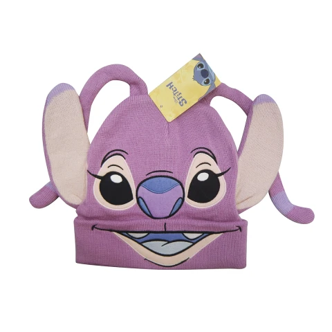 Gorro de Lana Infantil Stitch con Forma Oficial ROSA