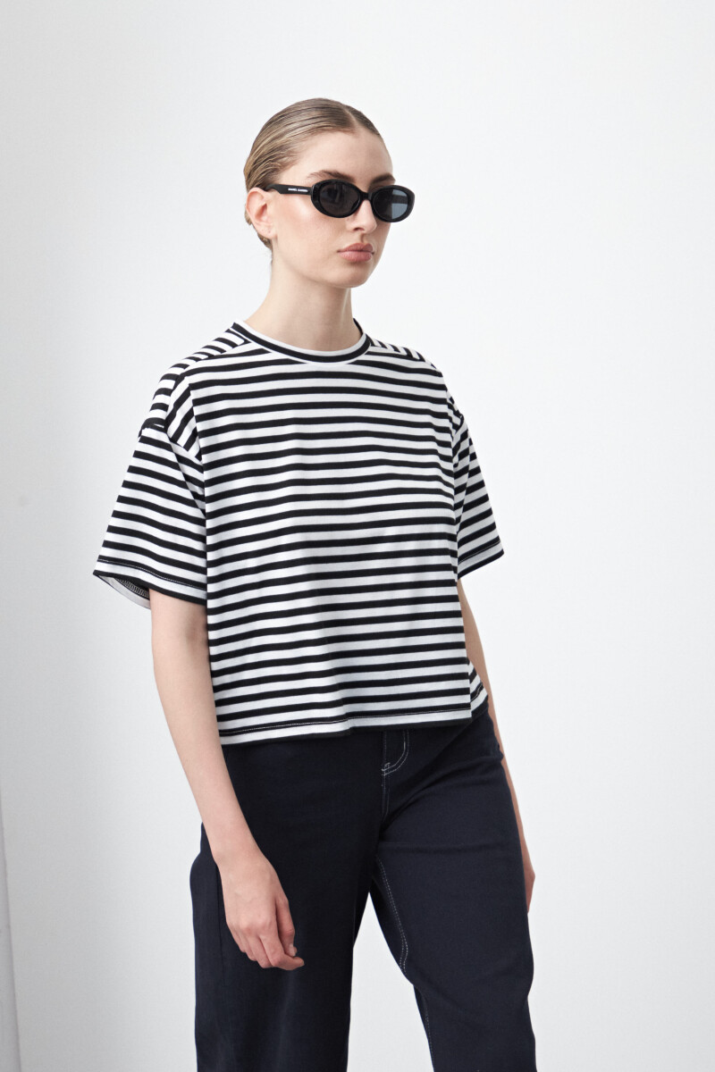 REMERA FUKUSHIMA Negro/Blanco