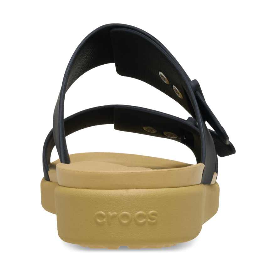 Sandalias Crocs Brooklyn Buckle Low - Mujer Black/tan