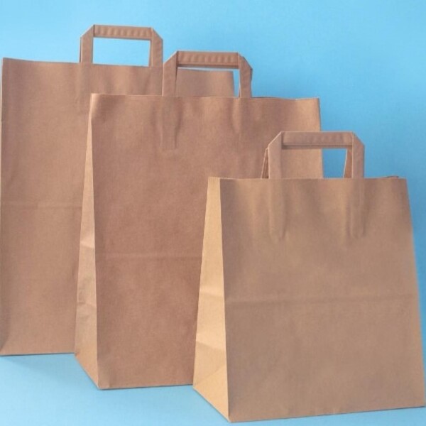 BOLSAS DE PAPEL CON ASAS PAPEL 32X38X17 CM. MARRON