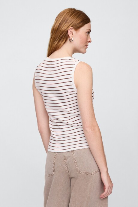 Musculosa A Rayas Mujer Milk Stripe