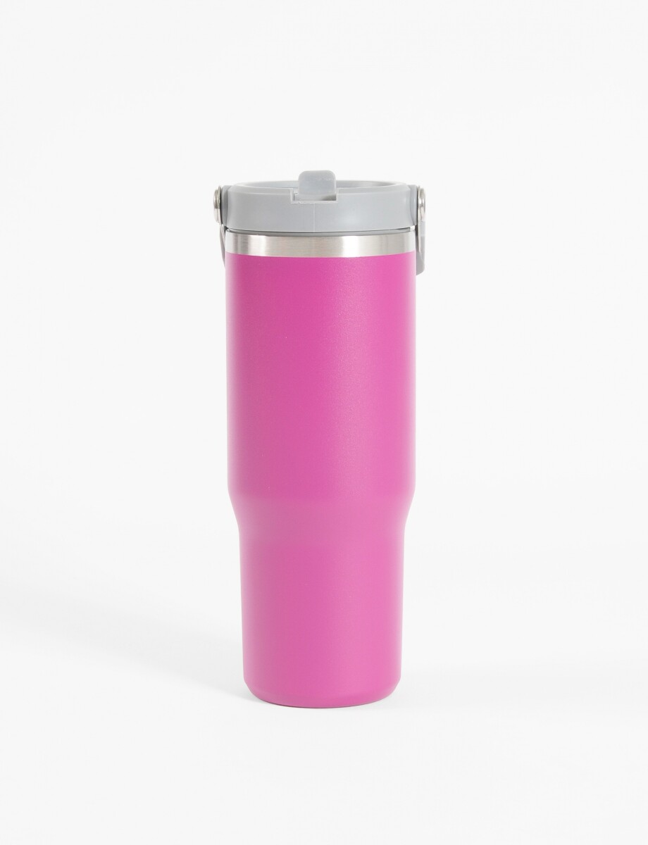 Vaso termo acero inoxidable - fucsia 