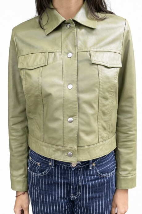 Jeanera de cuero Minerva Verde