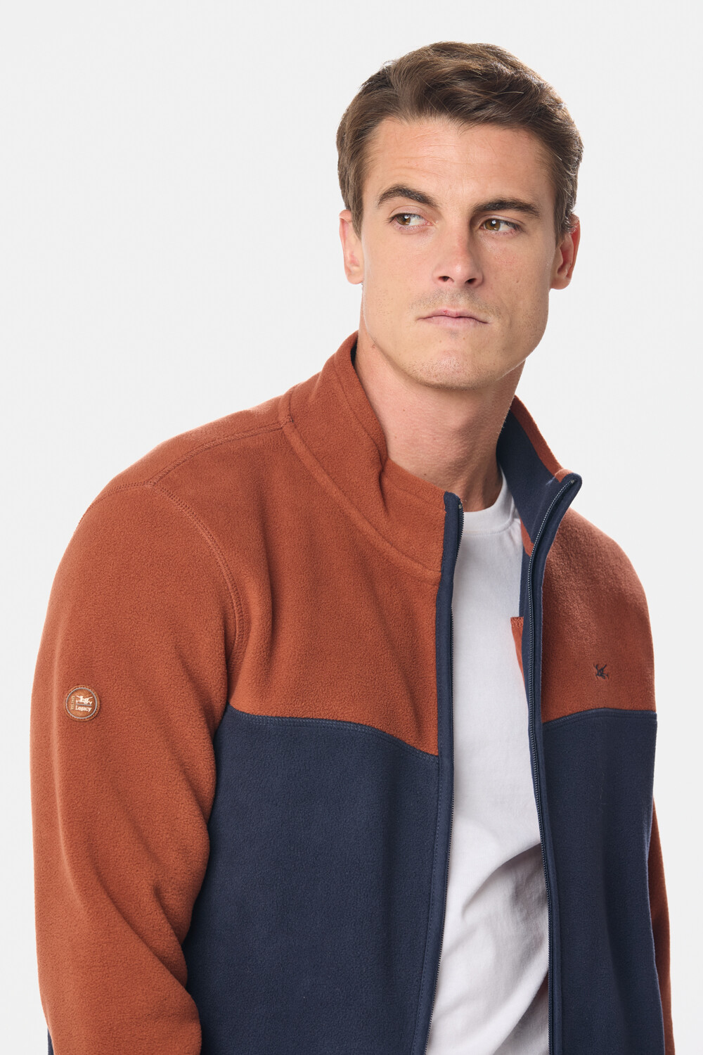 CAMPERA POLAR BICOLOR Bordo