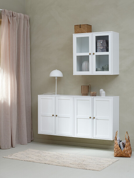 Vitrina SKALS puertas de vidrio blanco Vitrina SKALS puertas de vidrio blanco