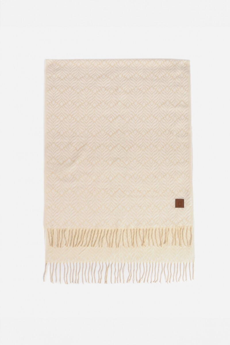 Pashmina con jacquard - beige 