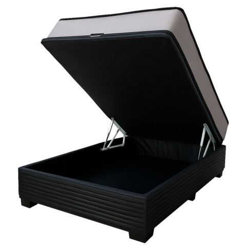 Sommier MEGA DENSIDAD Box Baúl – Reversible con Refuerzo Grauniert® 1y1/2 Plaza - 110 cm