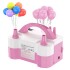 Inflador De Globos Eléctrico 2 Inyectores Cumpleaños Fiestas Variante Color Rosa
