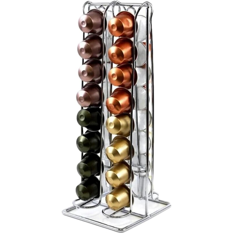 Soporte Organizador para 32 Cápsulas de Café Cromado IN SOPORTE CAPSULAS CAFE 32 PCS