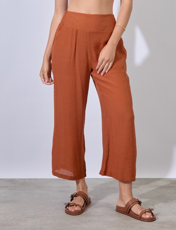 Pantalon Crop TOSTADO