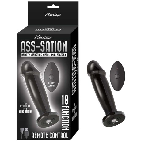 Plug Anal Metálico Vibrador con Control Ass Station Plug Anal Metálico Vibrador con Control Ass Station