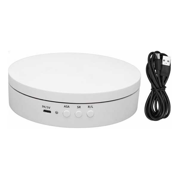 Exhibidor Base Giratorio Automatico Joyas Reloj Celular Y + Color Blanco