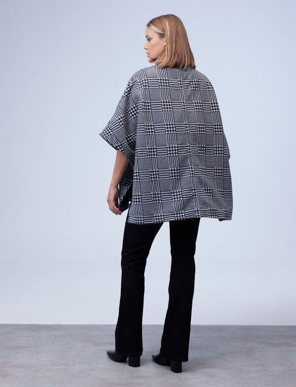 Poncho Zip NEGRO/BLANCO