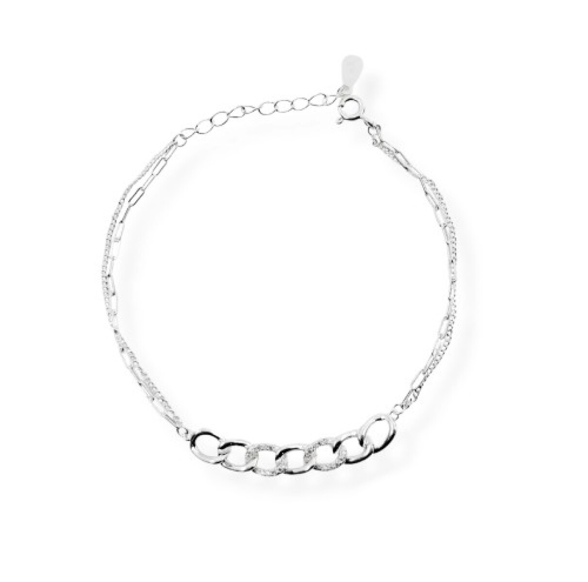 Pulsera de plata 925 con circonias. 