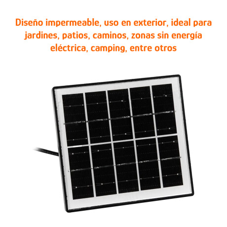 Foco Exterior Solar p/Pared Led 25W c/ Control y Sensor Luz Negro