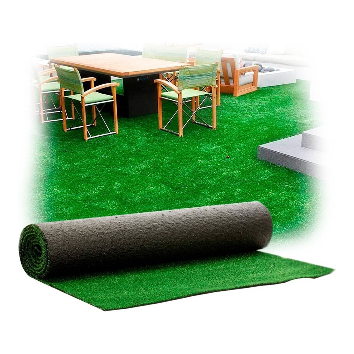 Pasto Artificial 60 M2 Decoración Jardín Cancha Rollo Césped 