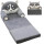 Sillón Cama Plegable 2 En 1 Infantil Animales Felpa Gris