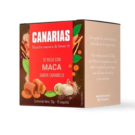 Caja X10 Té Rojo Con Maca Canarias Sabor Caramelo 001