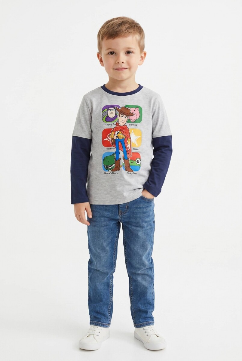 Remera m/l niño toddler TOY STORY - Azul 