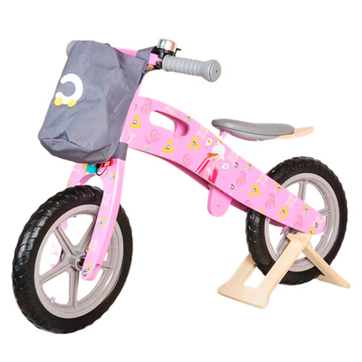 Bicicleta Infantil sin Pedales de Madera - ROSA 